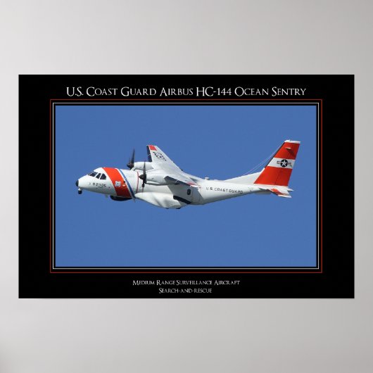 Poster Garde côtière HC-144 Ocean Sentry (Devant)