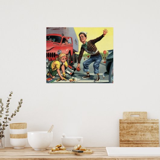 Poster Garde de passage de la patrouille de sécurité vint (Cuisine)