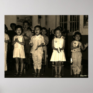 Poster Garde d'enfants Vintage Chine Changsha