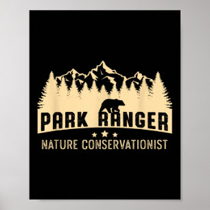 Poster Garde forestier de parc naturaliste sylviculteur