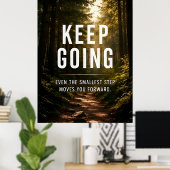 Poster Garde la motivation (Bureau à domicile)