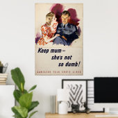 Poster Garde maman, elle n'est pas si bête (Bureau à domicile)