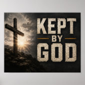 Poster Gardé par Dieu (avec Croix) Horizontal (Devant)