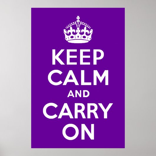 Poster Garde Purple Calme et Continue (Devant)