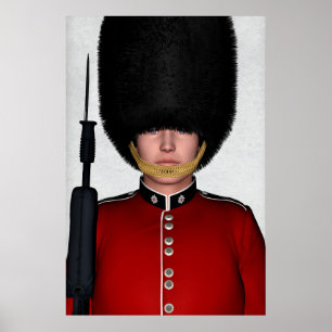 Poster Garde royal britannique soldat Londres Art