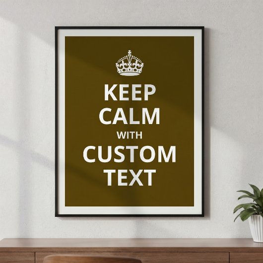 Poster Garde ton calme modèle d'affiche de citation perso