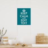 Poster Garde Turquoise Foncé Calme et Modifier le Texte (Cuisine)