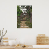 Poster Garden Gate met citaat (Keuken)