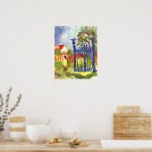 Poster Garden Gates, célèbre peinture d'August Macke (Cuisine)