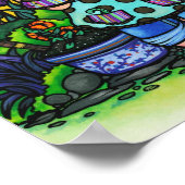 Poster Garden Girl Bumblebee Tulip Art par Hannah Lynn (Coin)