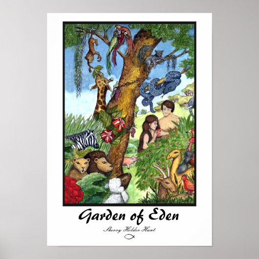 Poster Garden of Eden Print - Customisé (Devant)