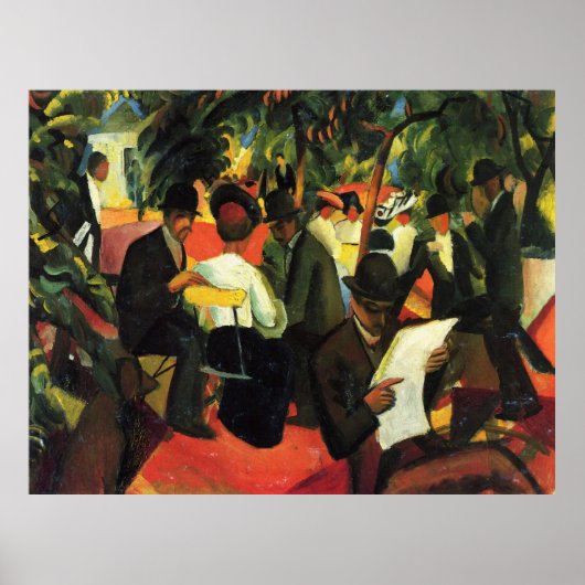 Poster Garden Restaurant, par August Macke (Devant)