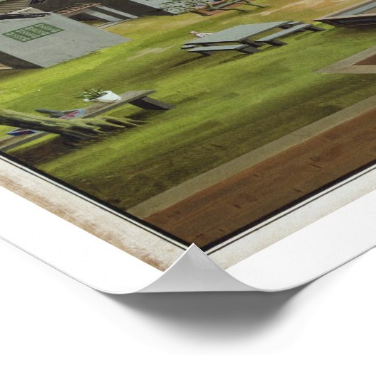 Poster Garden Scene, c.1820-40 (w/c on paper) 3 (Coin)