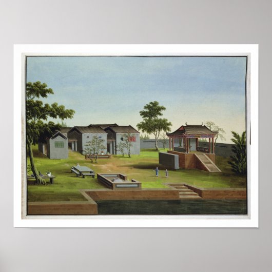 Poster Garden Scene, c.1820-40 (w/c on paper) 3 (Devant)