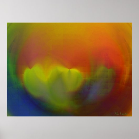 Poster Gardenias sous verre (Devant)