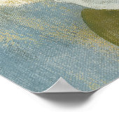 Poster Gardenias sur bleu ardoise (Coin)