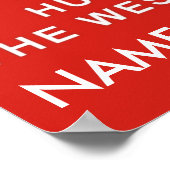 POSTER GARDER CALM HUG WESTIE CHOISIR LE TEXTE ANNIVERSAI (Coin)