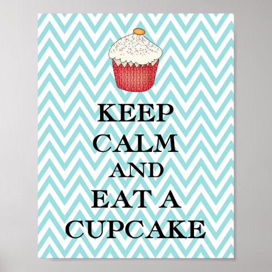 Poster Garder Calme Cupcake (Devant)