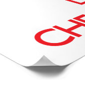 Poster Garder calme et amour Chevronner (Coin)