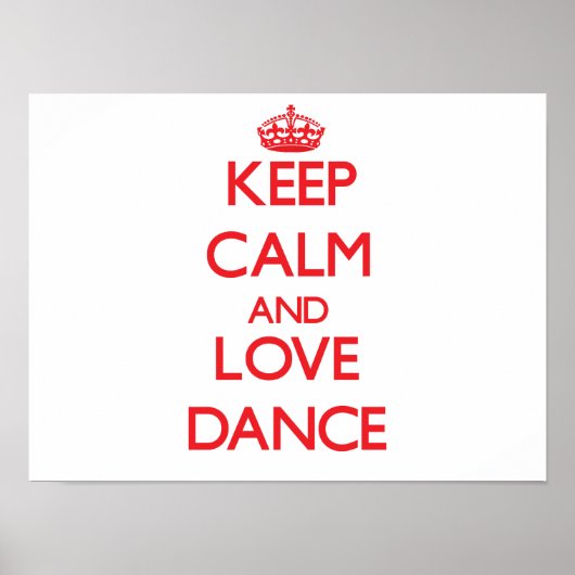 Poster Garder calme et amour Danse (Devant)