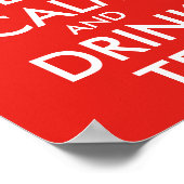 Poster GARDER CALME et BOIRE THÉ - tasse de thé (Coin)