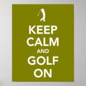 Poster GARDER calme et golf sur vert (Devant)
