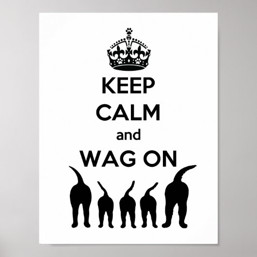 Poster GARDER CALME et WAG ON (Devant)
