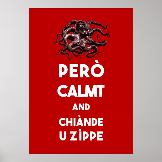 Poster Garder calme poulpe barèse (Devant)