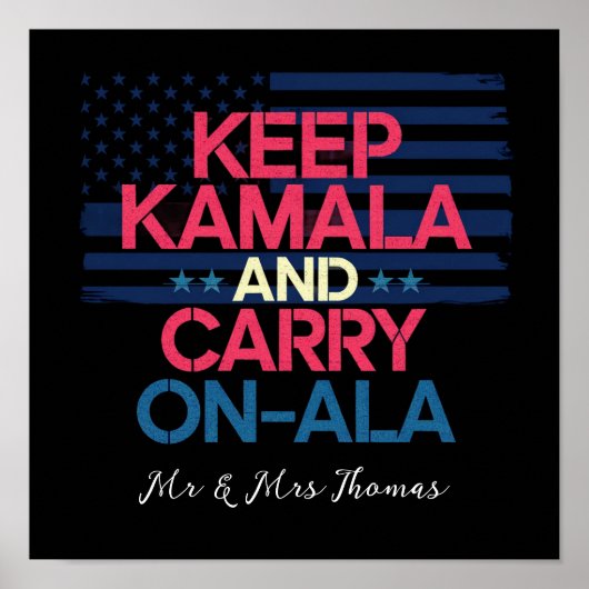 Poster Garder Kamala et Continuer Ala Une Déclaration Aud (Devant)