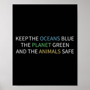Poster Garder La Protection De l'environnement Bleue Des