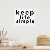 Poster garder la vie simple (Cuisine)