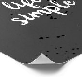 Poster garder la vie simple citation typographie (Coin)