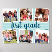 Poster Garder l'année scolaire Enfants Aqua Photo Collage (Devant)
