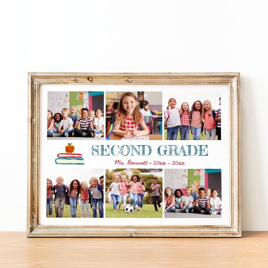 Poster Garder l'année scolaire Enfants Photo Collage Impr