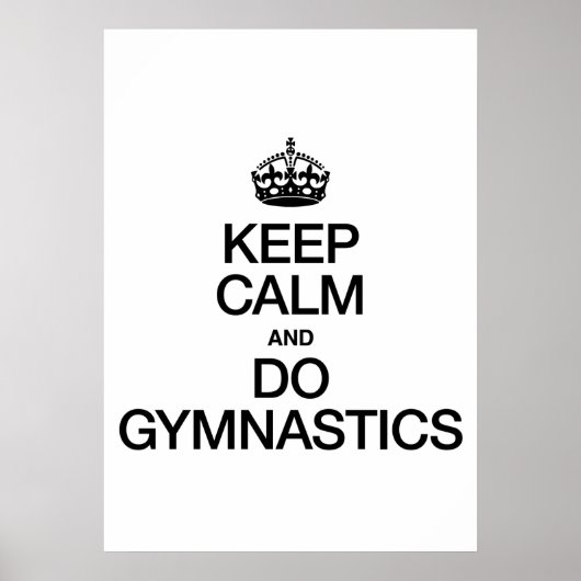 POSTER GARDER LE CALME ET FAIRE DE LA GYMNASTIQUE (Devant)