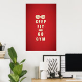 Poster Garder le devis d'ajustement et de Go GYM (Bureau à domicile)