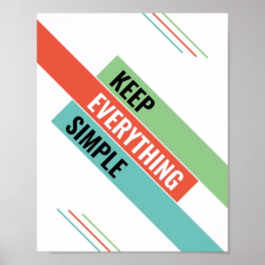 Poster Garder les choses simples (Devant)