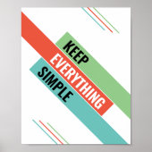 Poster Garder les choses simples (Devant)