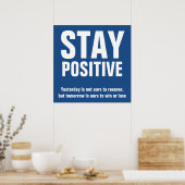 Poster Garder les citations motivationnelles positives en (Cuisine)