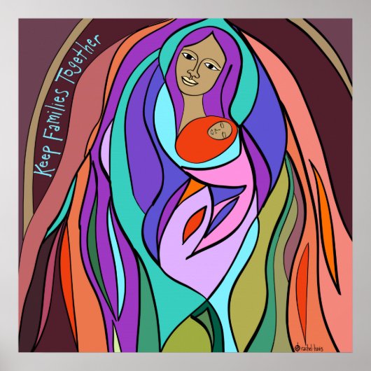 Poster Garder les familles ensemble - Madonna pour une gr (Devant)