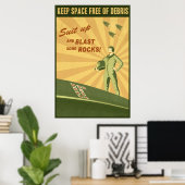 Poster Garder l'espace libre des débris (Bureau à domicile)