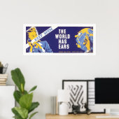 Poster Garder maman - Le monde a des oreilles WPA (Bureau à domicile)