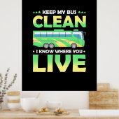 Poster Garder mon bus propre (Cuisine)