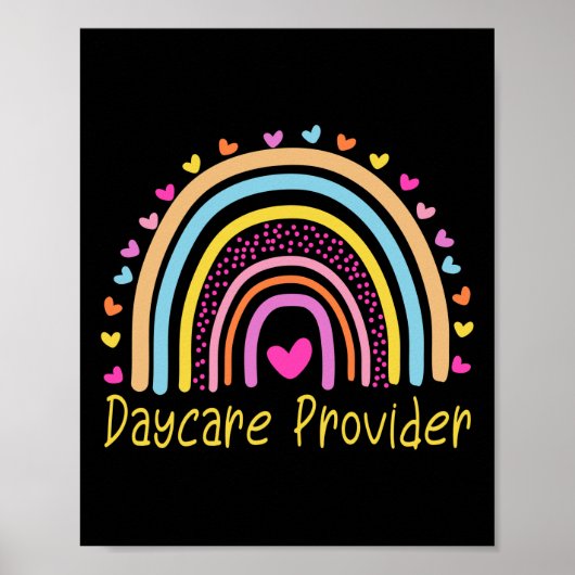 Poster Garderie de garderie enseignant Rainbow (Devant)