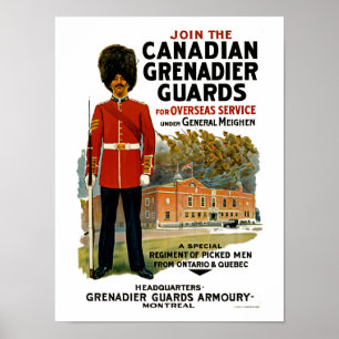 Poster Gardes canadiennes de grenadier