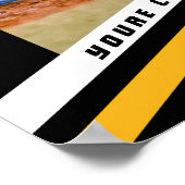 Poster Gardes de baseball en Jaune Lively Black Custom (Coin)