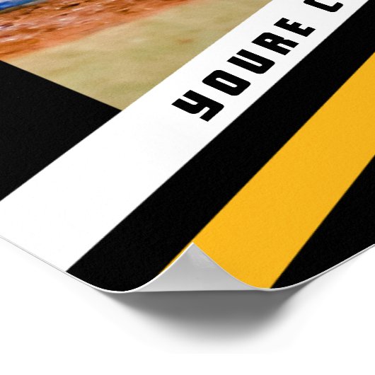 Poster Gardes de baseball en Jaune Lively Black Custom (Coin)