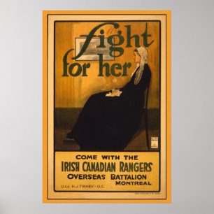 Poster Gardes forestières canadiennes irlandaises, après