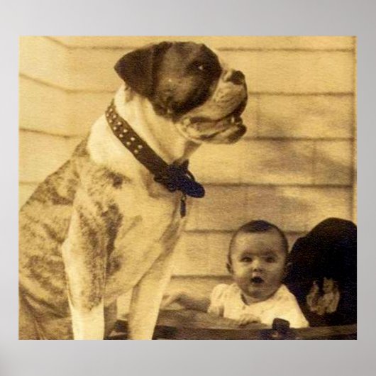 Poster Gardes pitbull des années 1920 (Devant)