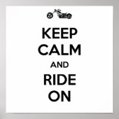 POSTER GARDEZ CALME ET CONTINUEZ À ROULER (Devant)